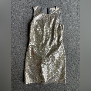 Banana Republic gold and silver sequined mini dress